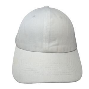 Eckos Slideback Baseball Cap White One Size Adjustable Vented Holes Blank